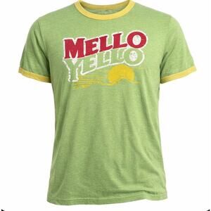 Mellow Yellow XL Shirt Green Retro Unisex Tee Mello Yello